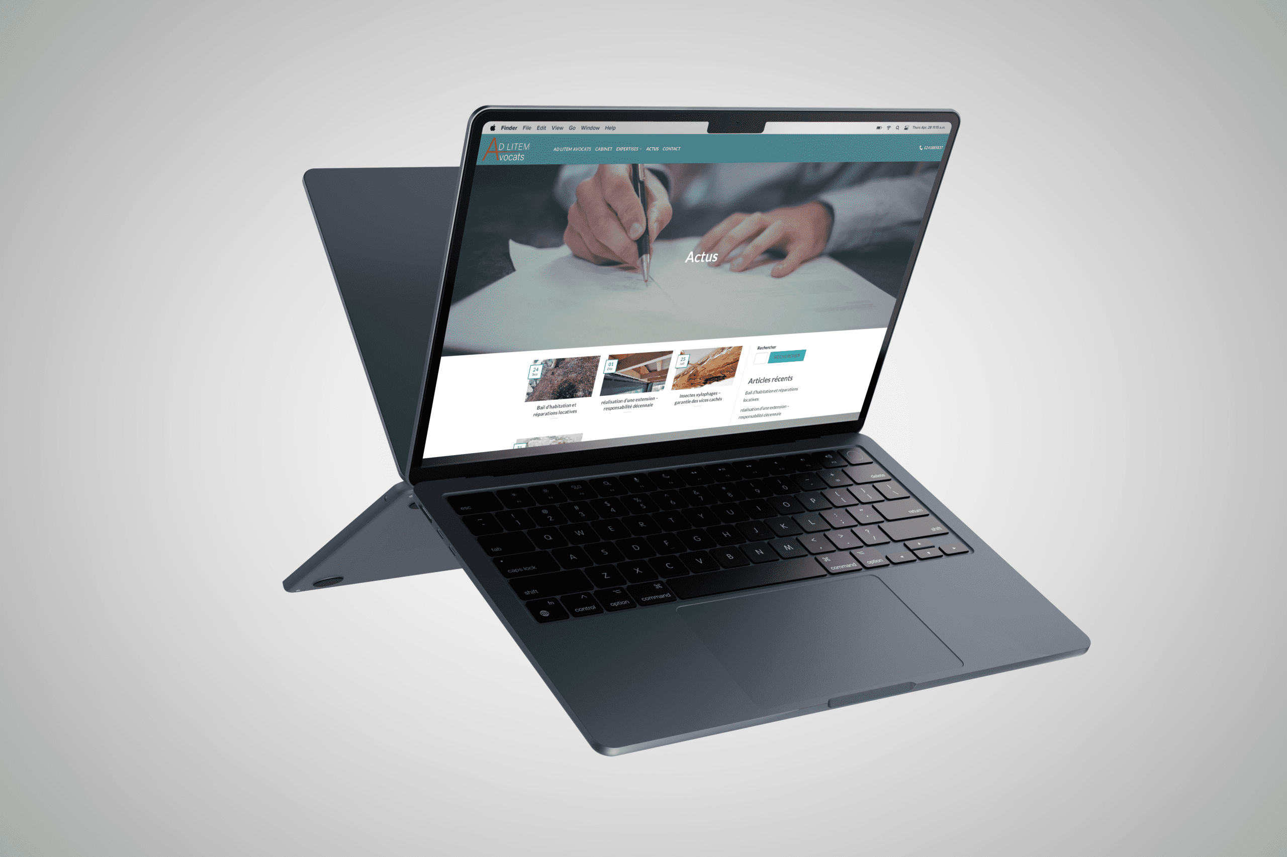 Portfolio AD LITEM Avocats - Création d'un site web... - Fraischeur