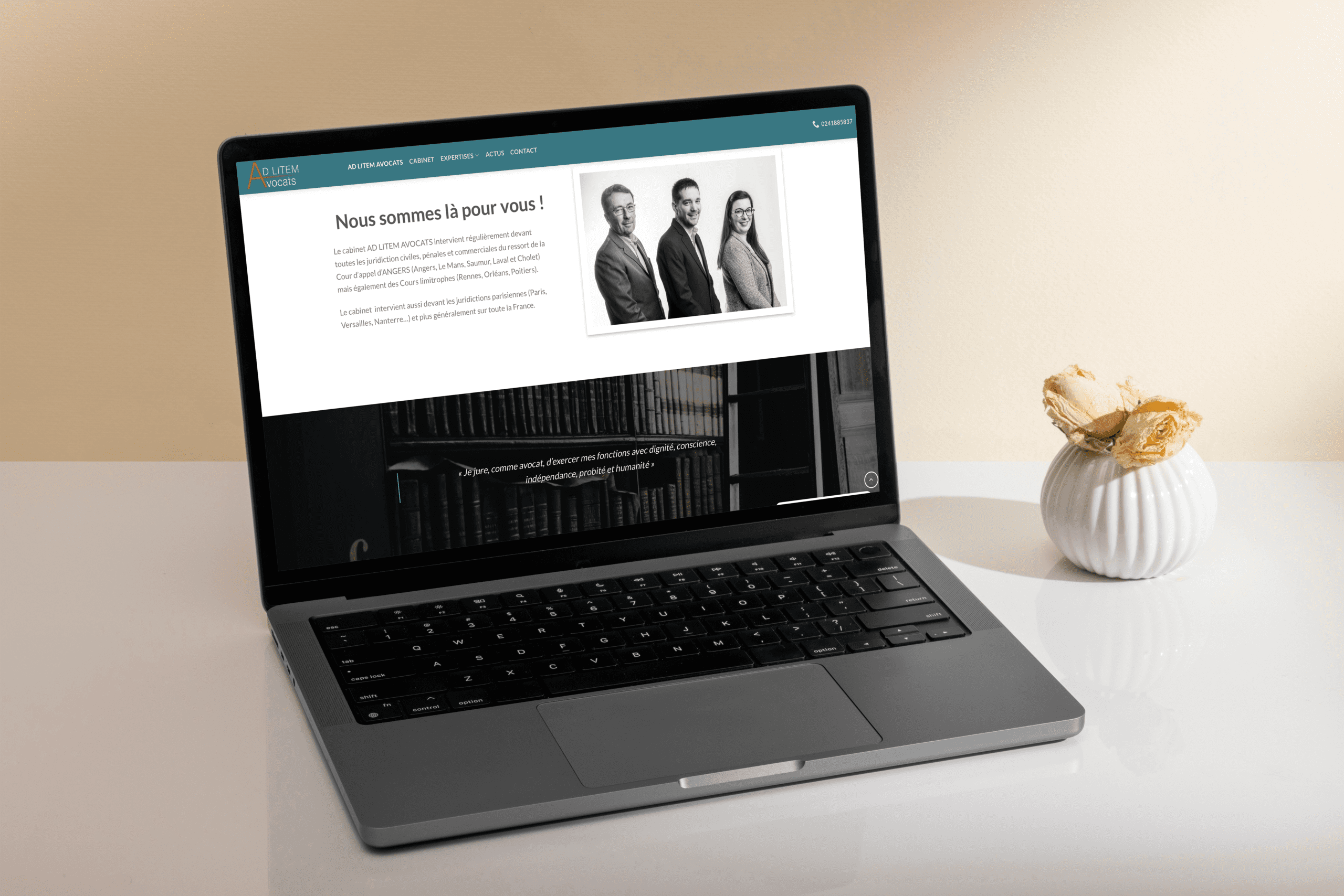 Portfolio AD LITEM Avocats - Création d'un site web... - Fraischeur