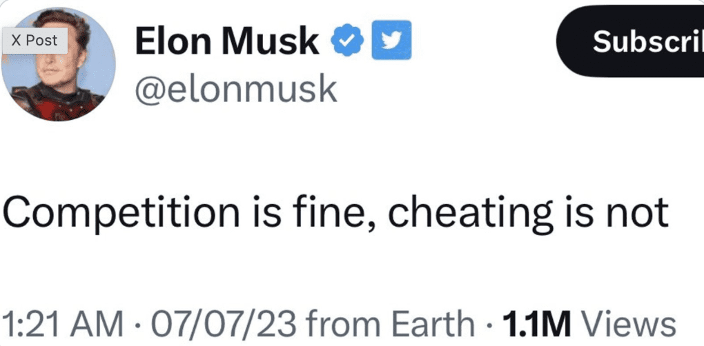 La réaction d’Elon Musk, propriétaire de Twitter - tweet - Threads: La nouvelle application concurrente de Twitter - Fraischeur
