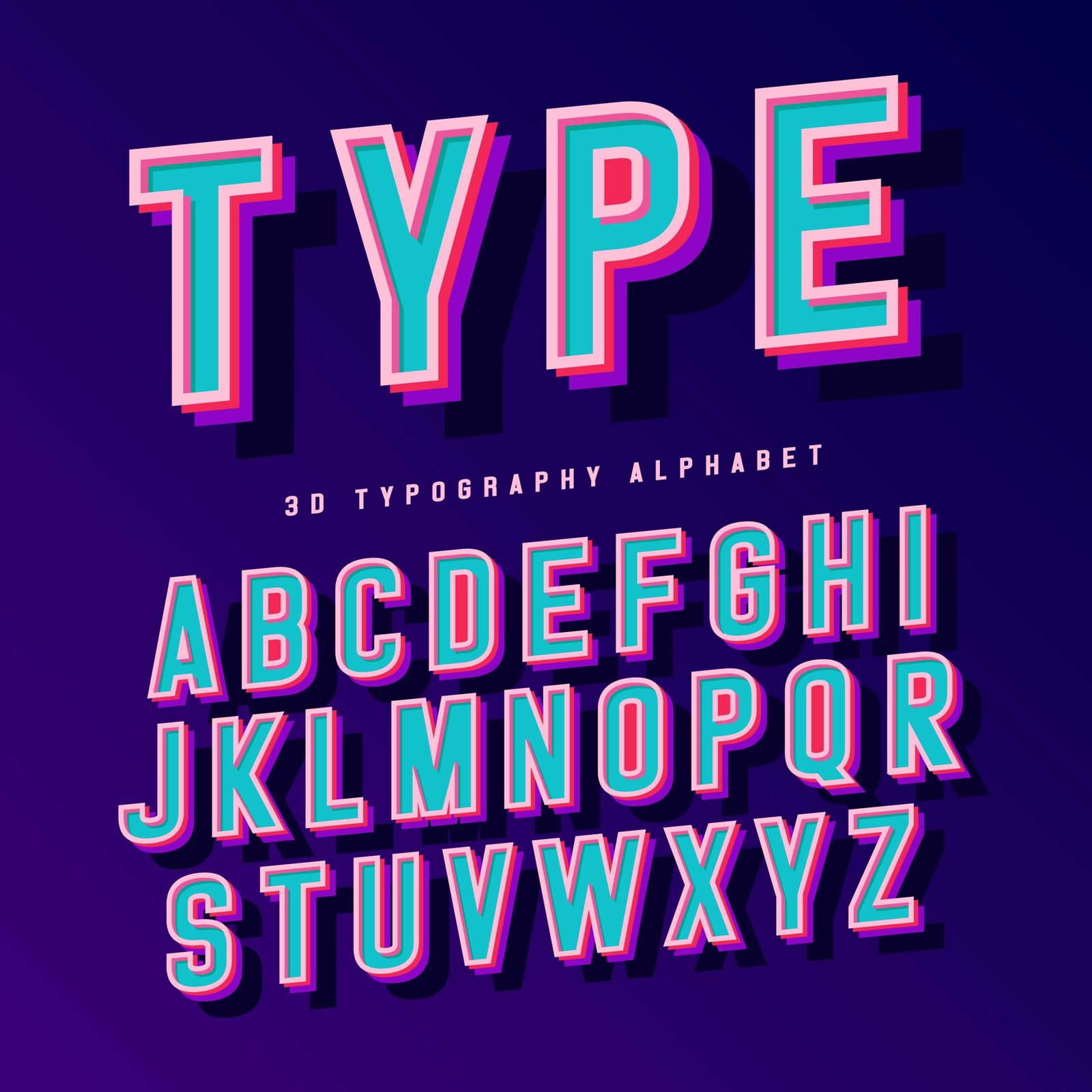 Tentez les typographies 2D et 3D - Tendances Typographiques 2024 - Fraischeur